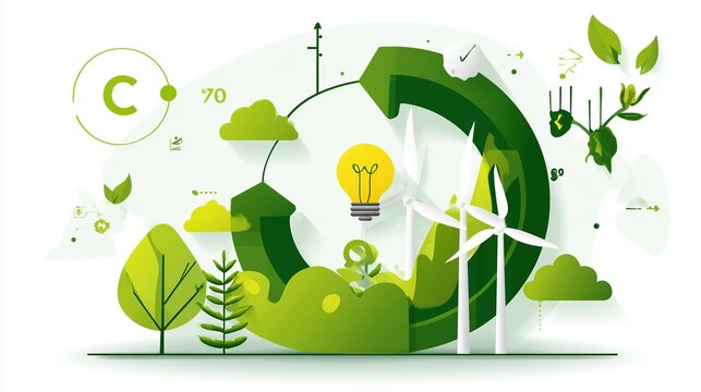 A glowing green blueprint symbolizing a revolutionary plan for corporate carbon reduction.