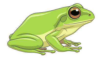 Cute Smiling Frog Cartoon Character Illustration for Kids and Nature Themes