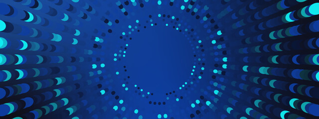 blue tunnel background. and futuristic network grid for presentations. Technology modern background