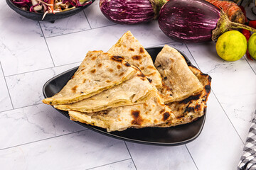 Indian stuffed potato bread Paratha