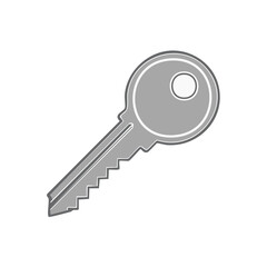 Metal Key Illustration Security Access Lock Symbol Unlock Single Object Silver Gray