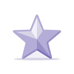 Obraz premium Single dimensional purple star. Isolated flat object. Award, decoration, success.