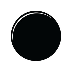 Black circle simple geometric shape for graphic design and logos with clean outline