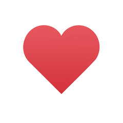 Symbolic Red Heart Shape Icon for Love Romance Relationship Valentine's Day Emotion