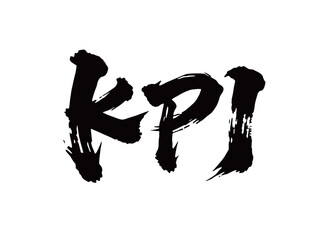 KPI矢量书法手写毛笔字
