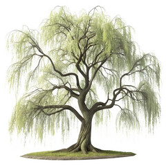 Willow tree isolated on transparent background © Hafiz