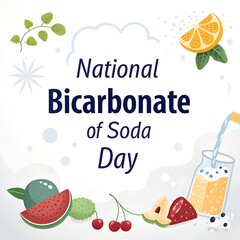 National Bicarbonate of Soda Day, Baking Soda Awareness Day, Sodium Bicarbonate Household Uses Concept, Eco Friendly Cleaning With Baking Soda, Natural Baking Soda Background