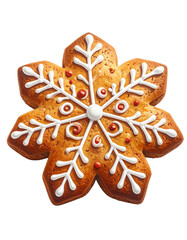 gingerbread cookie with icing, generated image