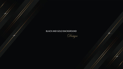 Abstract background vector design. Black background with shape and line decoration. Suit for banner, backdrop, award, billboard and others