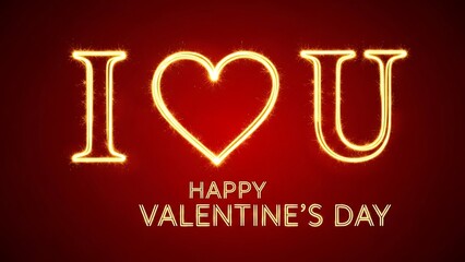 I love you happy valentine's day illustration