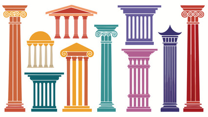 Collection of classical columns Vector