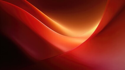 Abstract, flowing, red and orange curves