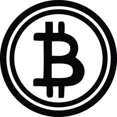 Bitcoin symbol representation Vector