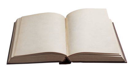 Open Book with Blank Pages for Writing