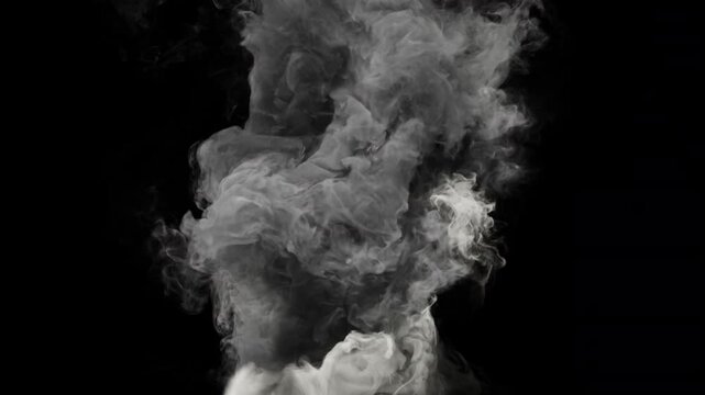 Tornado of smoke and dust and debris closeup, tornado VFX element, twisting smoke VFX element