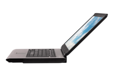 Modern Laptop with Sky Background Display