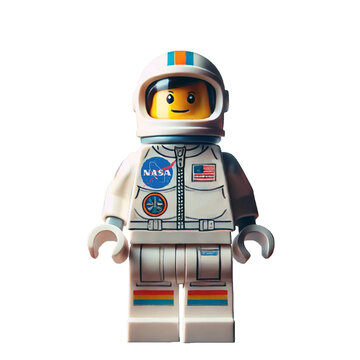 LEGO Astronaut Minifigure Isolated on White Background