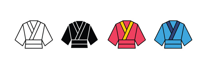 Uniform martial art icon for mobile concept and web design.