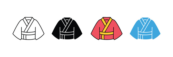 Uniform martial art icon for mobile concept and web design.