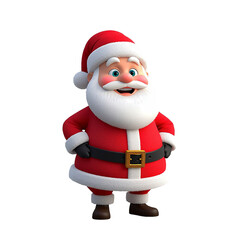 Santa Claus character isolated on transparent background