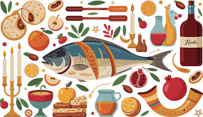 Title Large collection of bakery bread icons including croissants muffins baguette sliced toast and sweet chocolate pastries isolated on white background