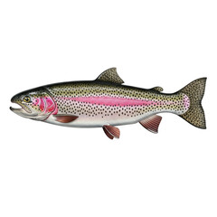 Illustrated rainbow trout