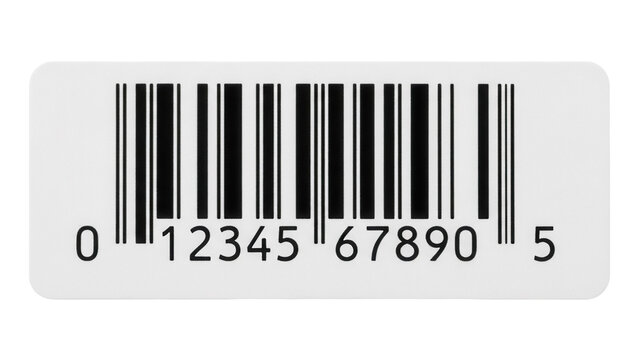 Realistic barcode PNG isolated on transparent background, product identification code for retail and inventory management