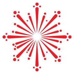 Red Firework Burst Celebration Icon