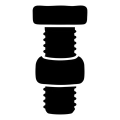Screw Bolt Fastener Icon Silhouette