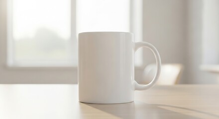 White mug on a windowsill