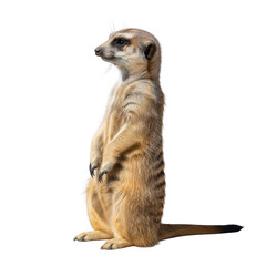 Standing meerkat observing