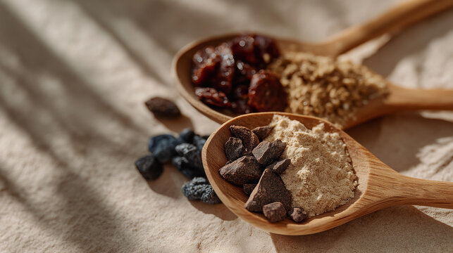 An educational food flat lay showing soluble vs insoluble fiber sources, helping consumers understand heart health, digestion, and metabolic support. cinematic color correction, natural uneven