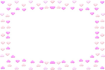 Festive pink small hearts on blue.Valentines day