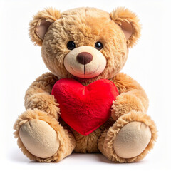 Obraz premium teddy bear with red heart