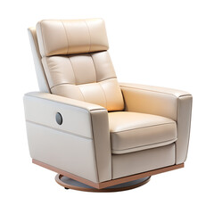 leather armchair isolated on white background