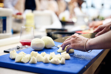 chef preparing dough