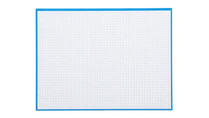 Blue grid board isolated PNG on transparent background, graph paper for mathematics, engineering, architecture and design projects