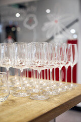 glasses on the table