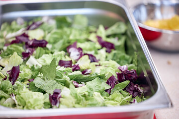 fresh salad in a bowl