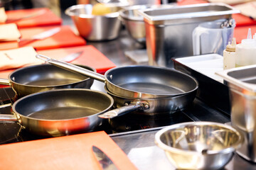 cooking in the kitchen