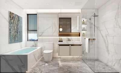 Fototapeta premium 2025 Cutting-Edge Interior Design Rendering Collection: Future Home Inspiration & Visual Solutions
