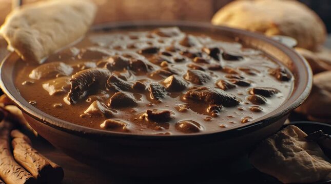 Pakistan Flag Transforming into Nihari Meat Stew