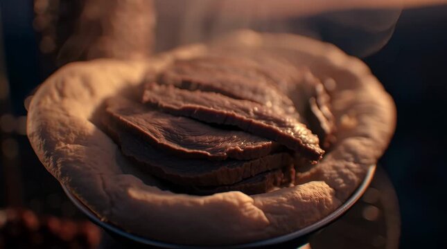 Turkey Flag Transforming into Dener Kebab