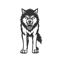 Obraz premium Wolf Vector Mystic Shadowline
