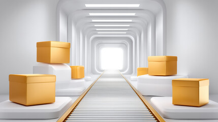 Efficient green e commerce delivery system with cardboard package