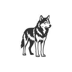 Fototapeta premium Wolf Vector Polar Shard Symbol