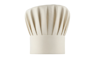 Isolated classic chef hat on neutral, cooking, catering, restaurant uniform accessory