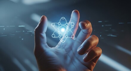 businessman touching virtual screen