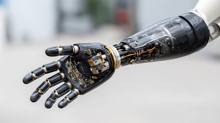 An AI powered prosthetic arm helping a man live normally