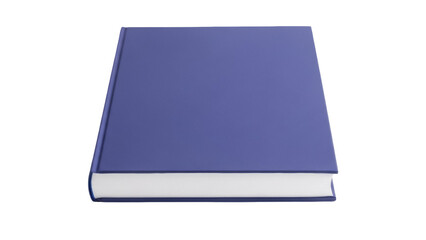 Isolated purple book standing up on side view ready for publishing and learning info